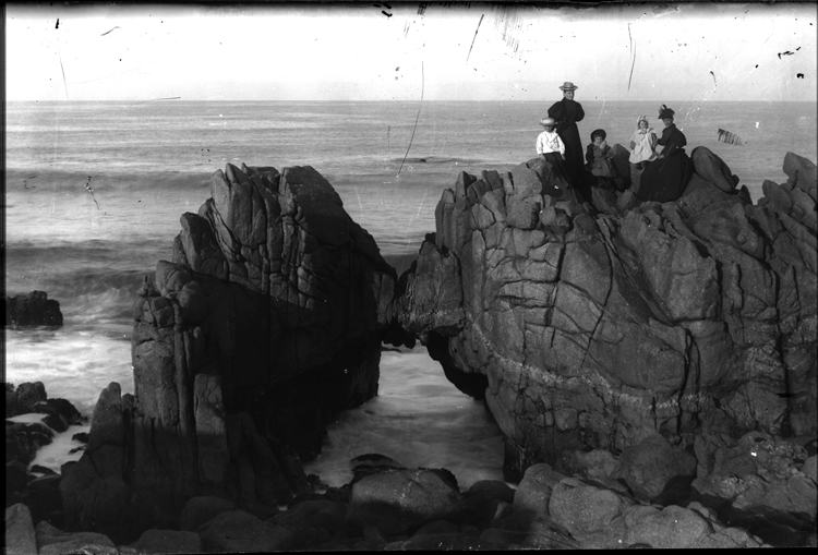 Kissing Rocks, also known as Arch Rock, along Oceanview Blvd. at Esplanade.