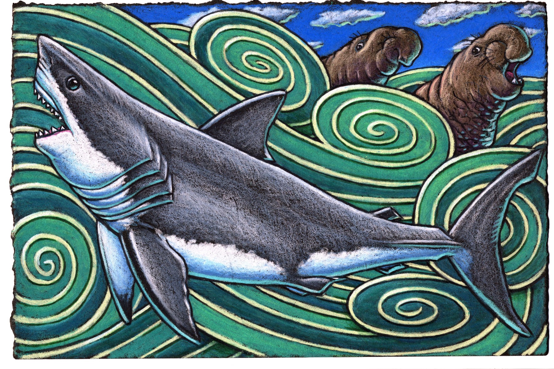 If I was an elephant seal There’s one thing that would make me squeal If I saw a Great White It would fill me with fright For I wouldn’t want to be a shark meal!