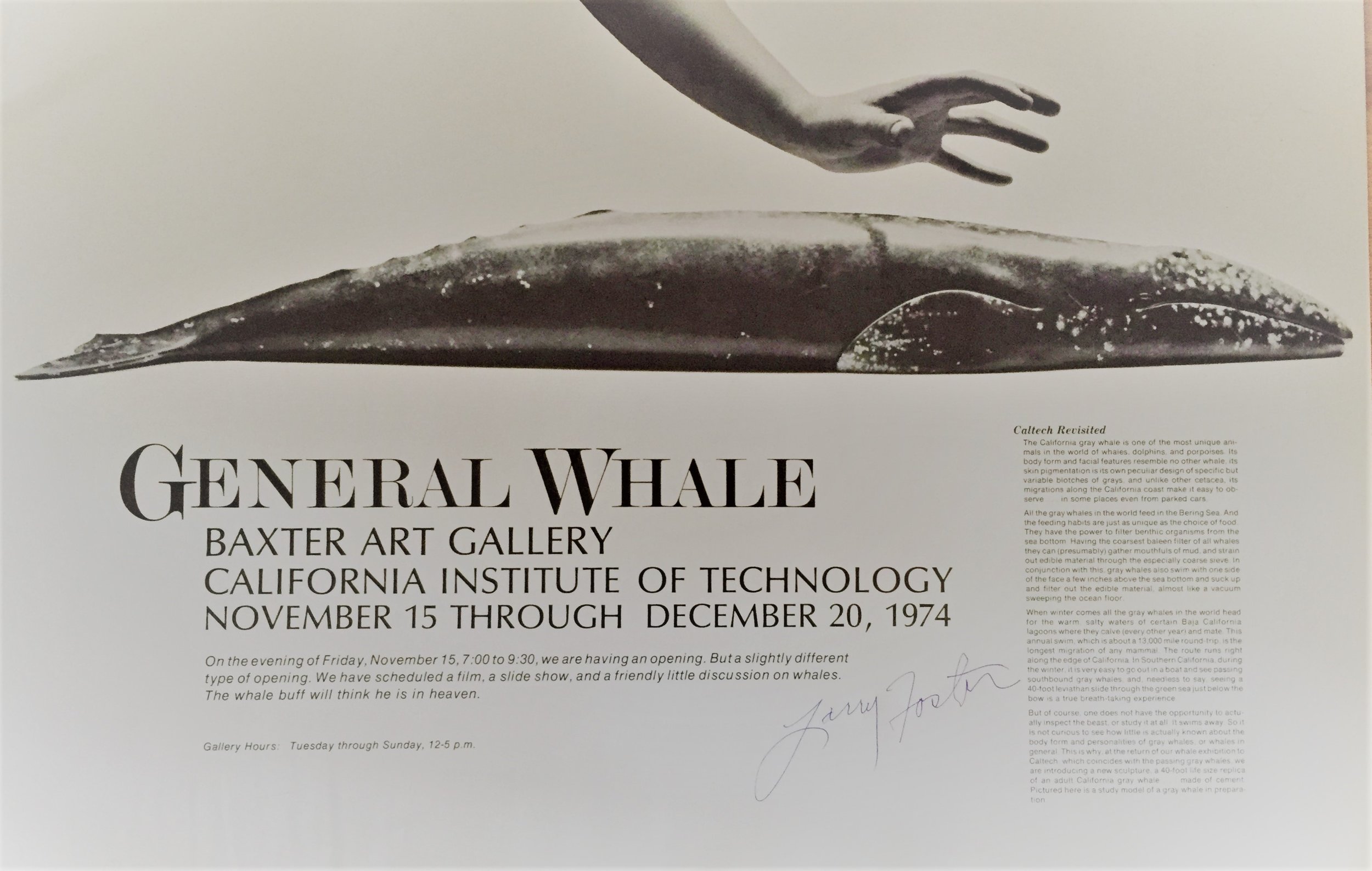 BaxterArt Gallery CalTech Poster/ image of the model used to make Sandy, from Nov. 1974