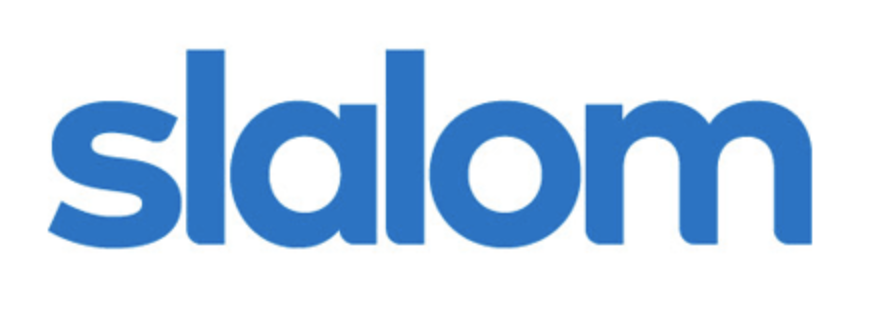 Slalom logo in blue text.
