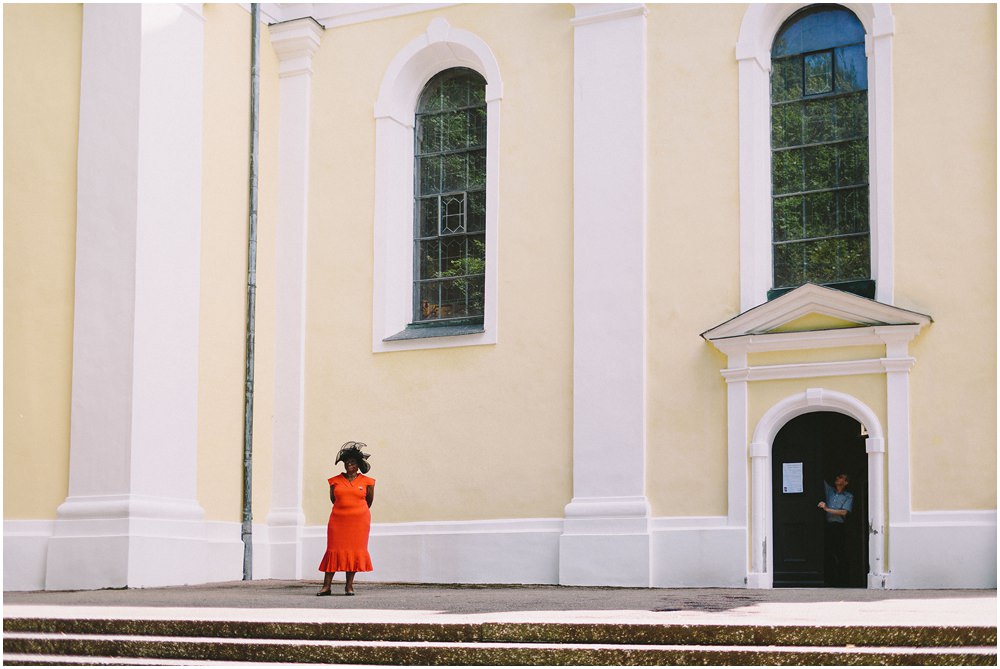 Lady in red