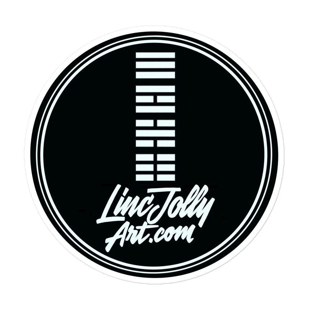 Linc Jolly Art signature logo vinyl sticker