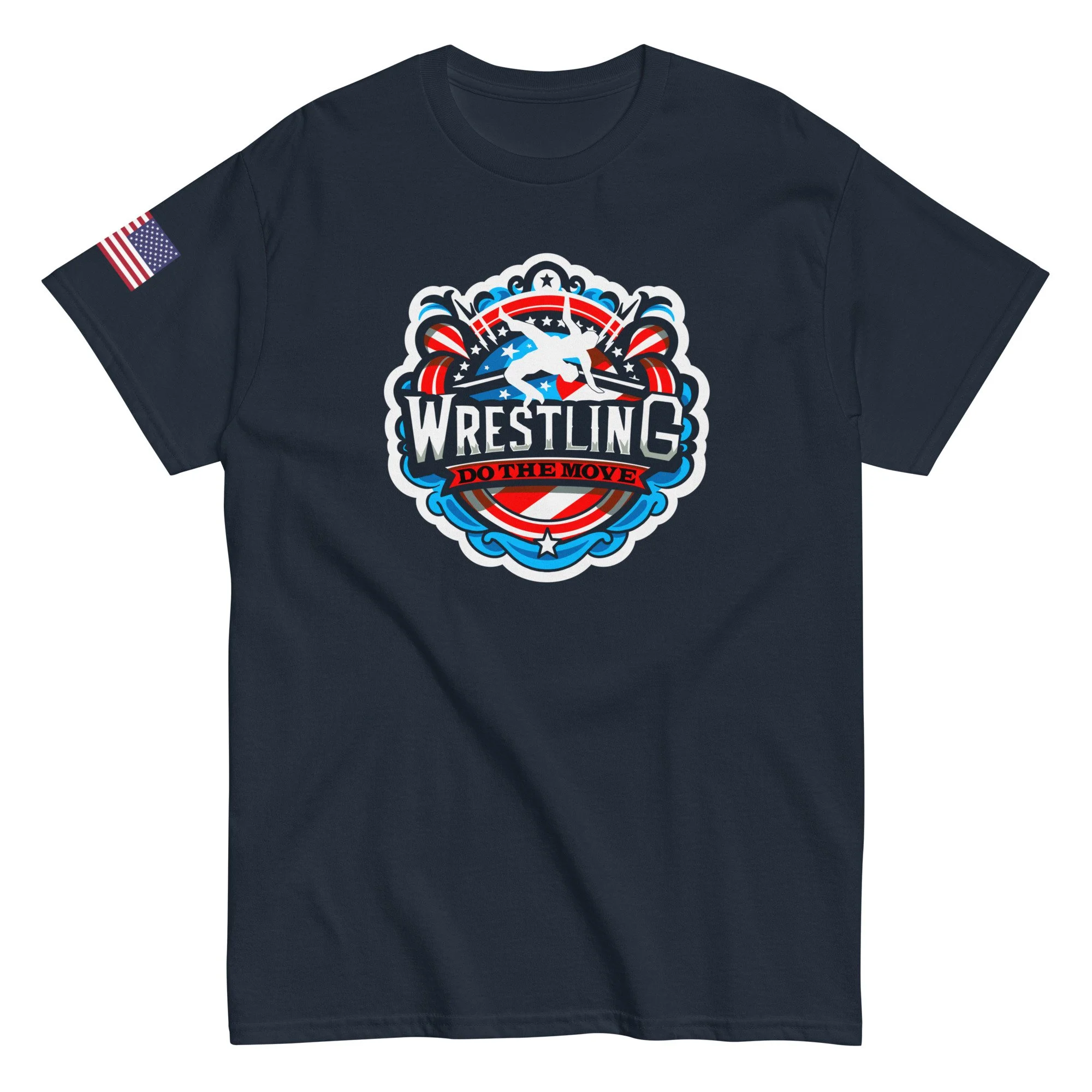 Do The Move original wrestling illustration on a unisex cotton t-shirt by artist Linc Jolly