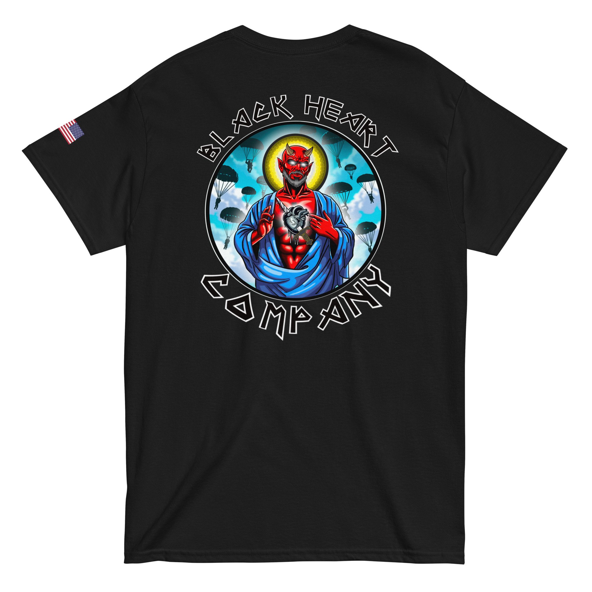 Bravo Company Red Devil design on a unisex cotton t-shirt, 1-504 PIR artwork by Linc Jolly