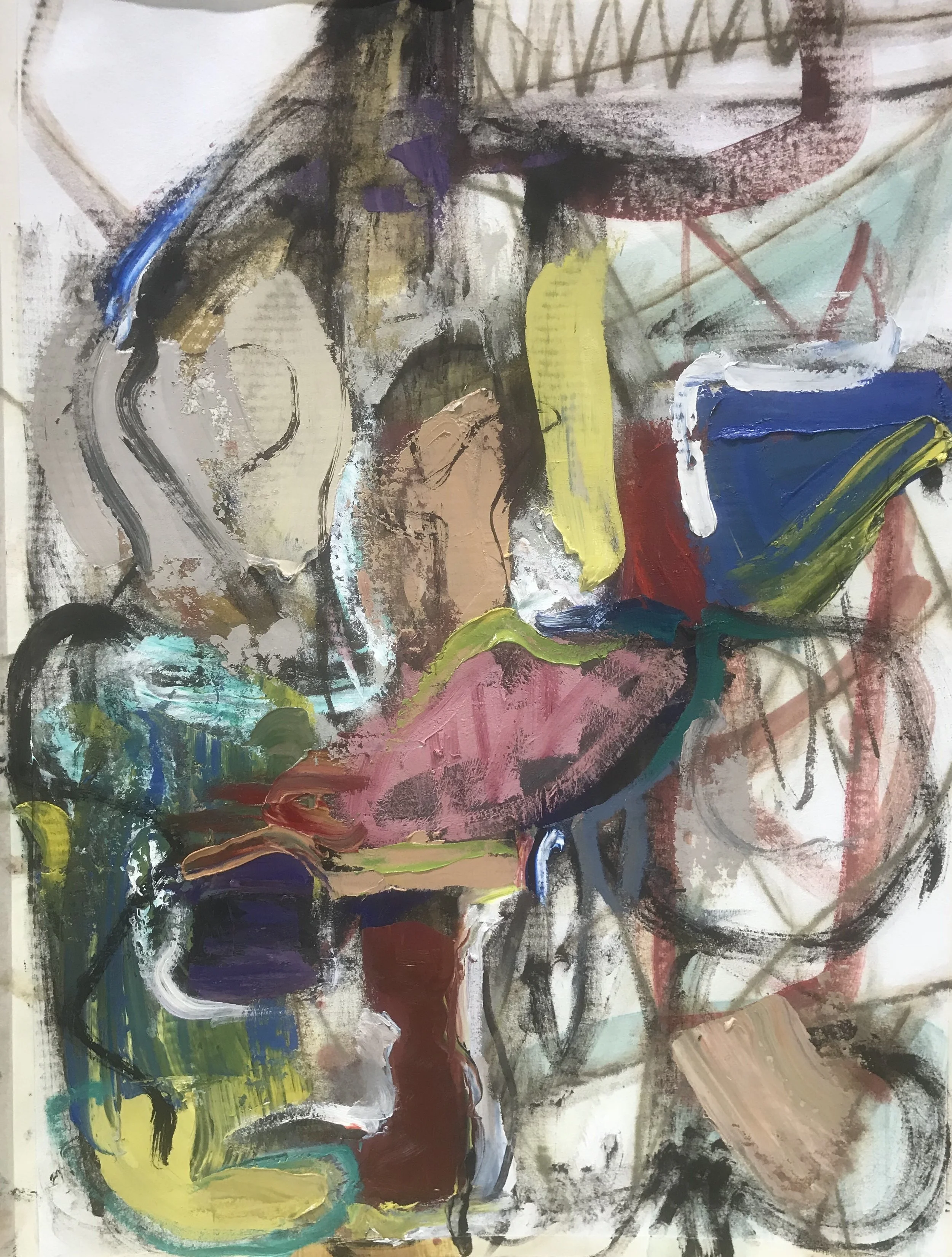   Small Painting 25C,  oil on Evolon paper 30”H X 22”W, 2018  Private Collection   