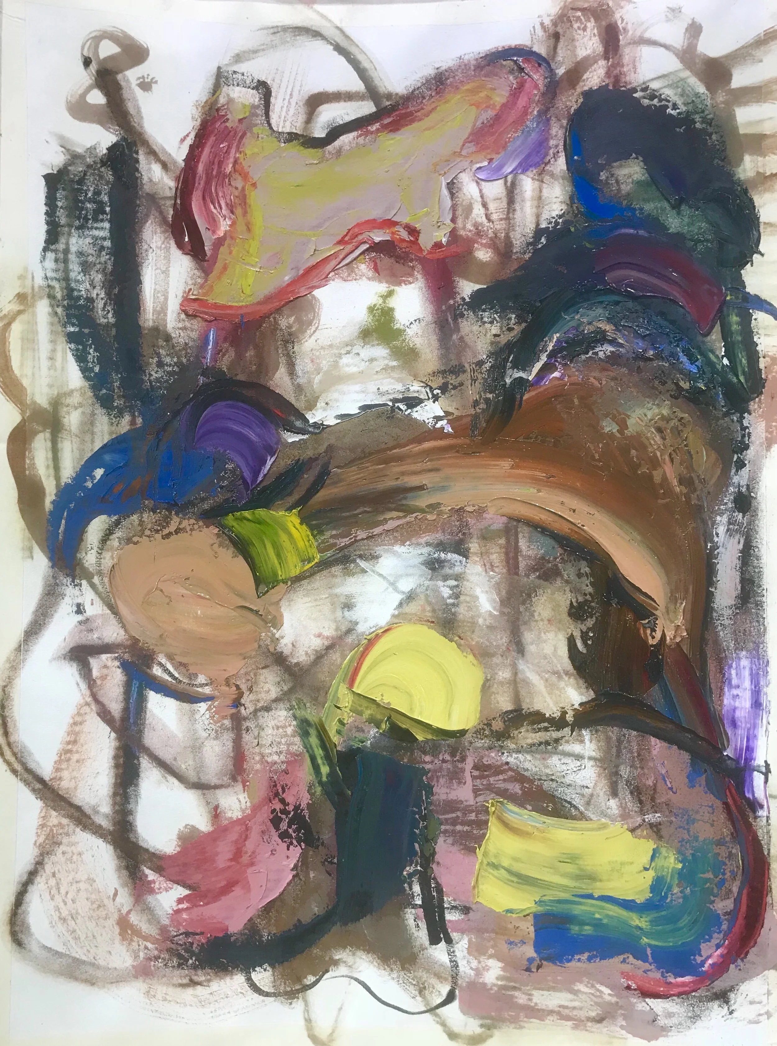   Small Painting 27C,  oil on Evolon paper 30”H X 22”H, 2018 Private Collection 