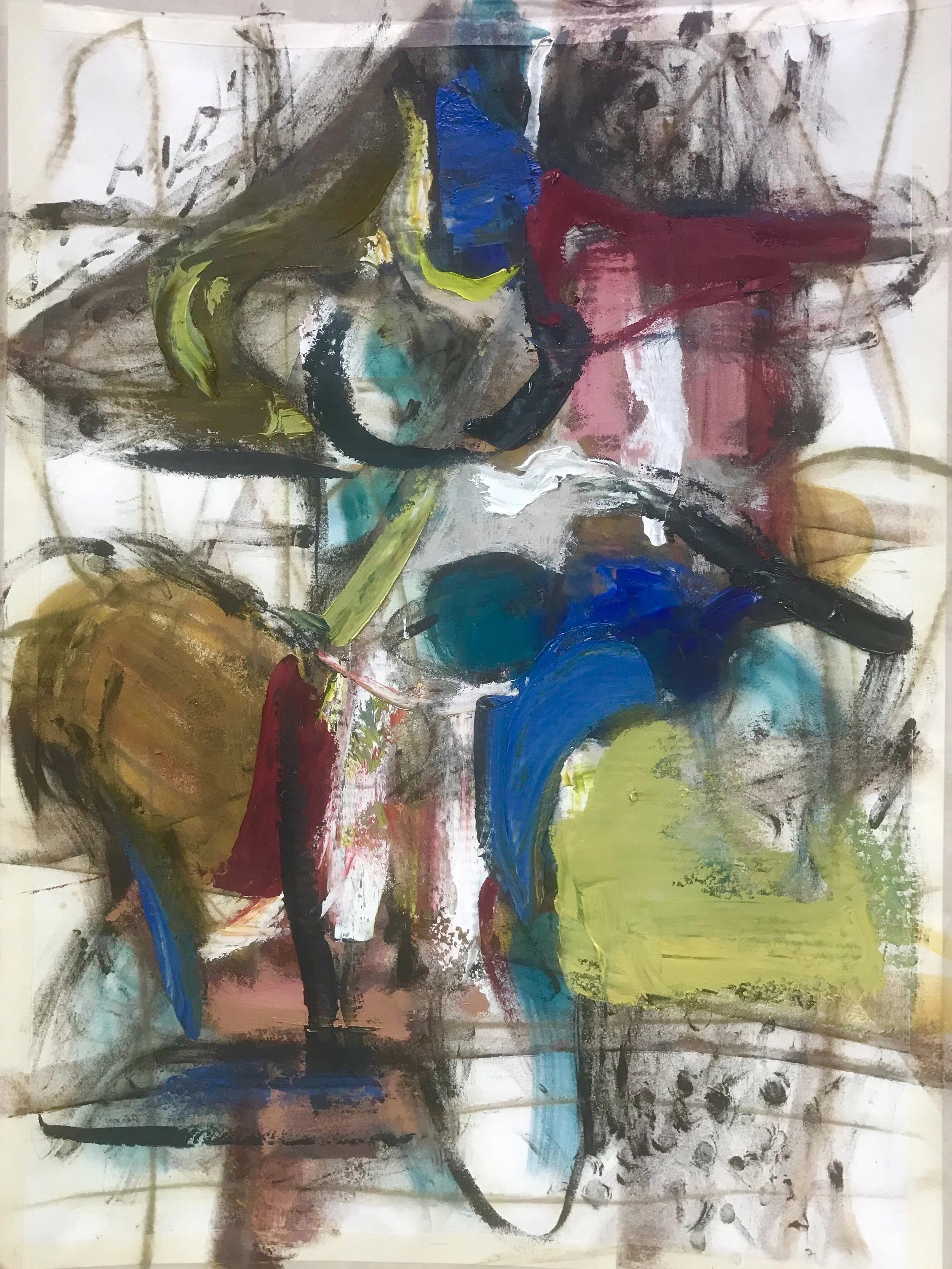   Small Painting 28C,  oil on Evolon paper 30”H X 22”W, 2018 Private Collection 