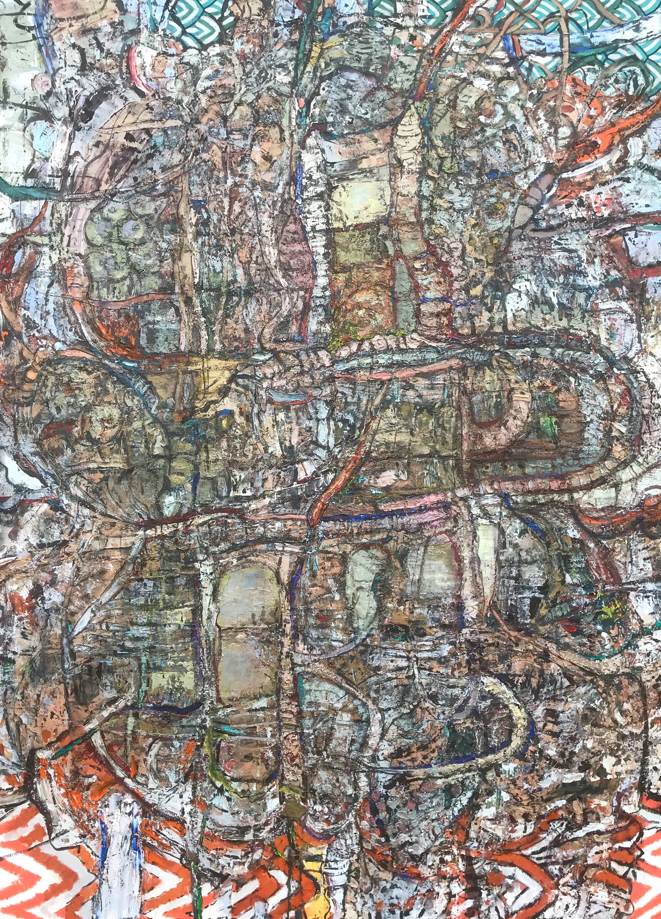 Freeway , oil on canvas 72”HX 52”W, 2018