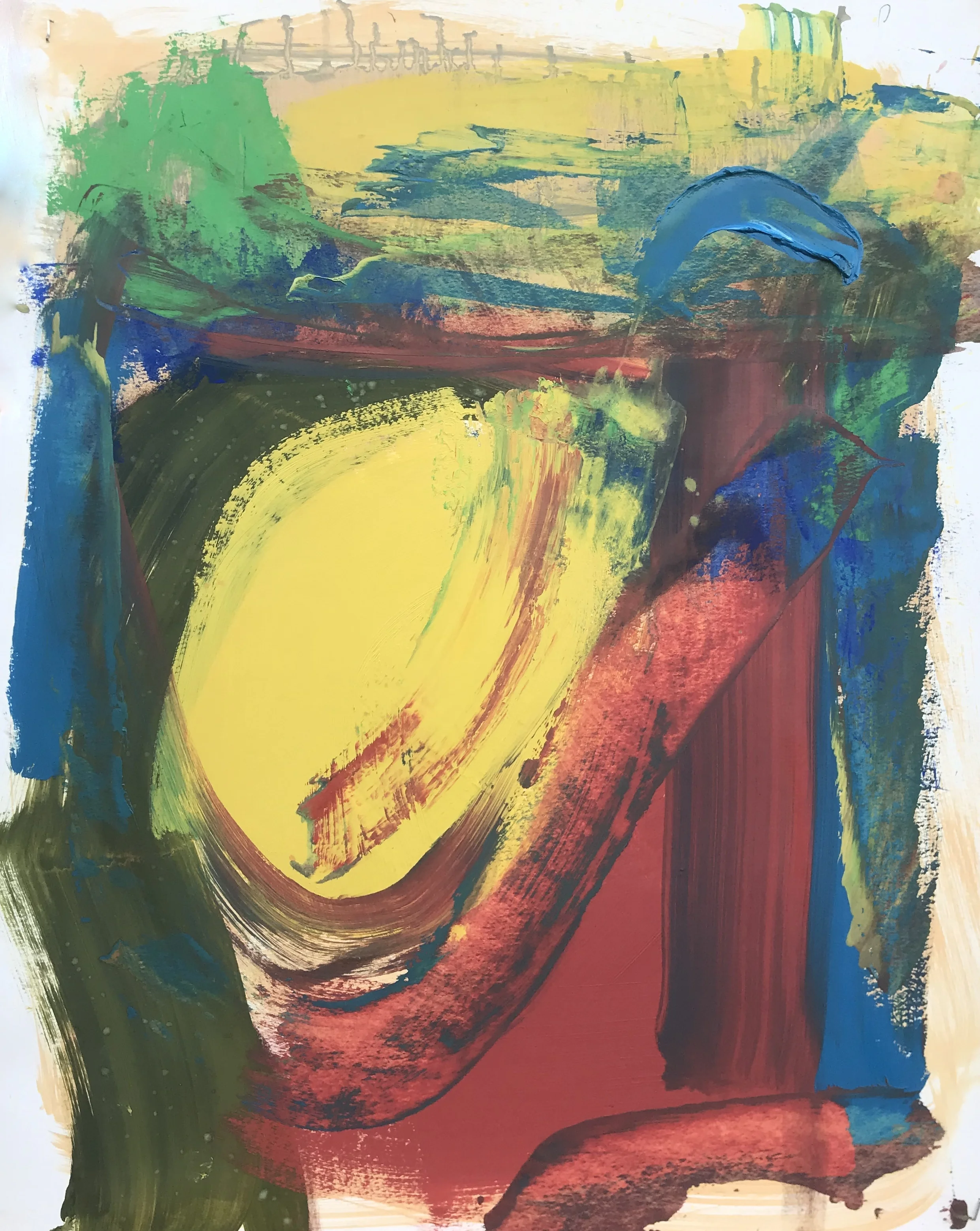 Small Painting 18B, oil on paper 24”H X 19”W (2019)