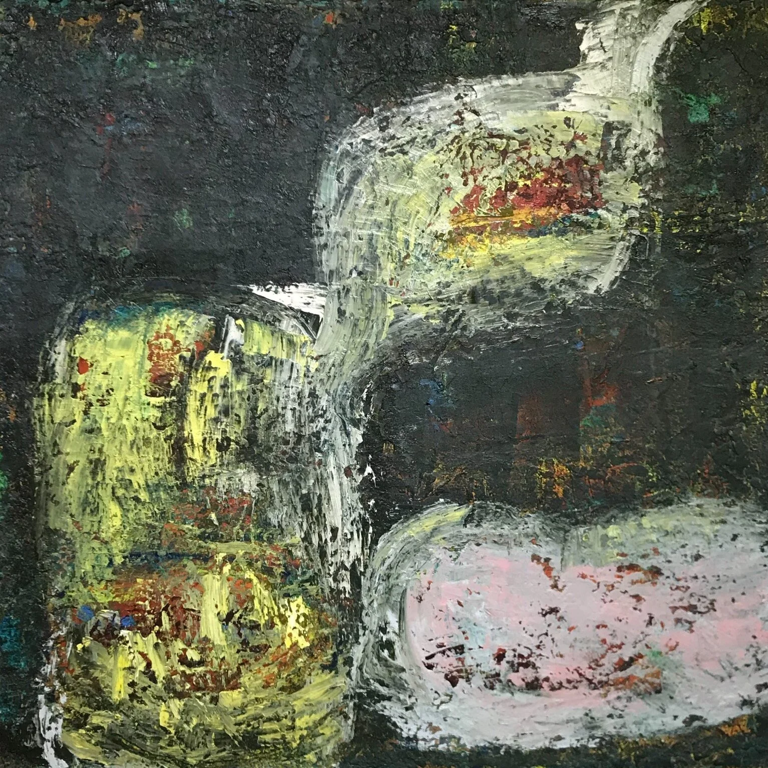   Encounter,  oil on canvas 46”H X 46”W (2019) 