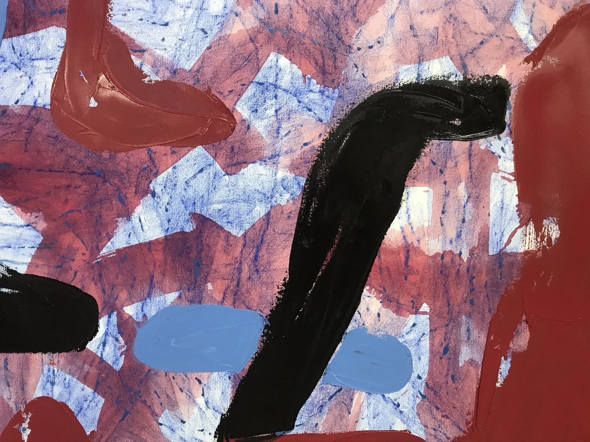  Detail,  Field Shapes with Blue  