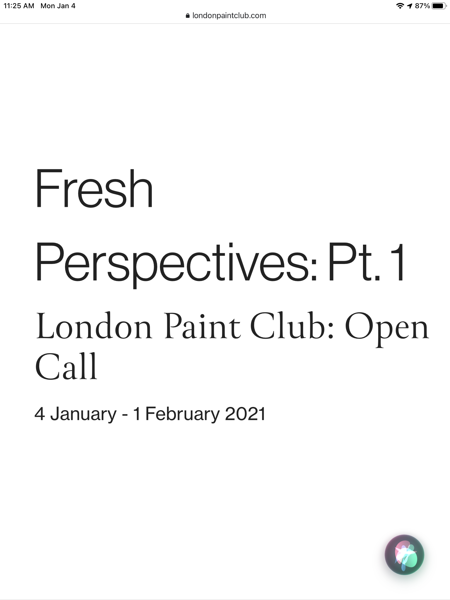 Fresh Perspectives: London Paint Club Exhibit