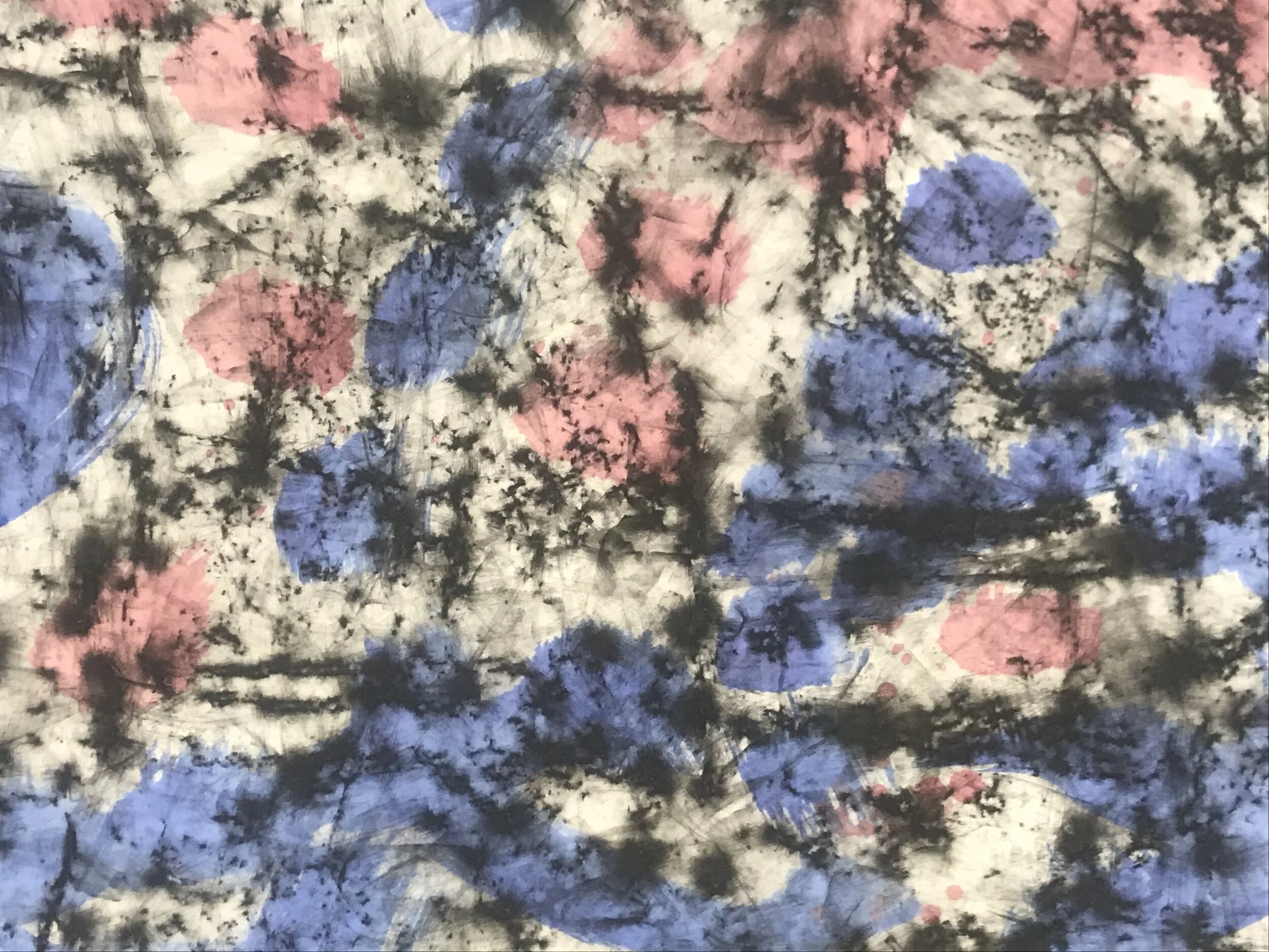  Detail,  Rubbed Drawing No. 33 With Pink &amp; Blue  