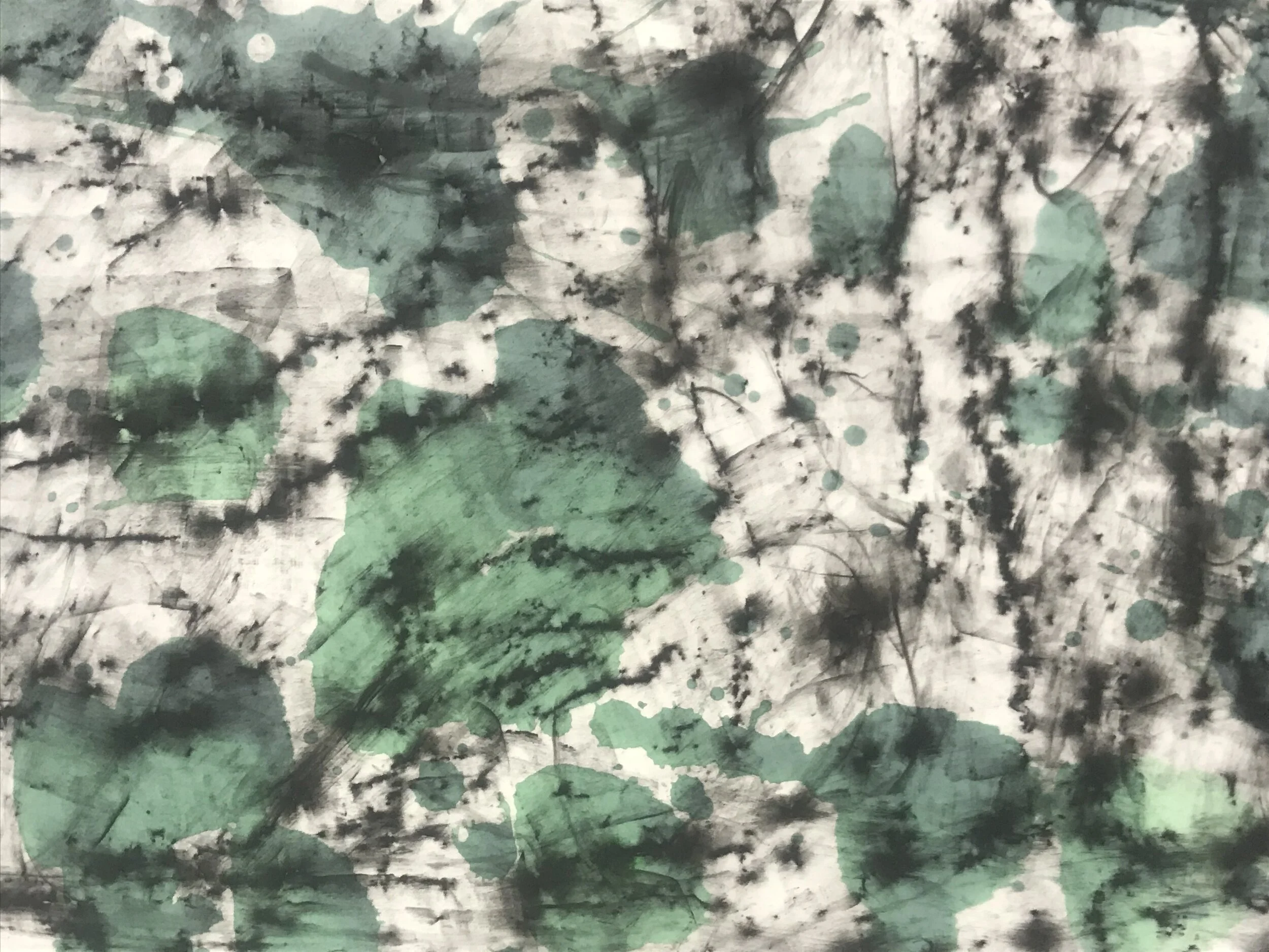  Detail,  Rubbed Drawing No. 34 With Green  