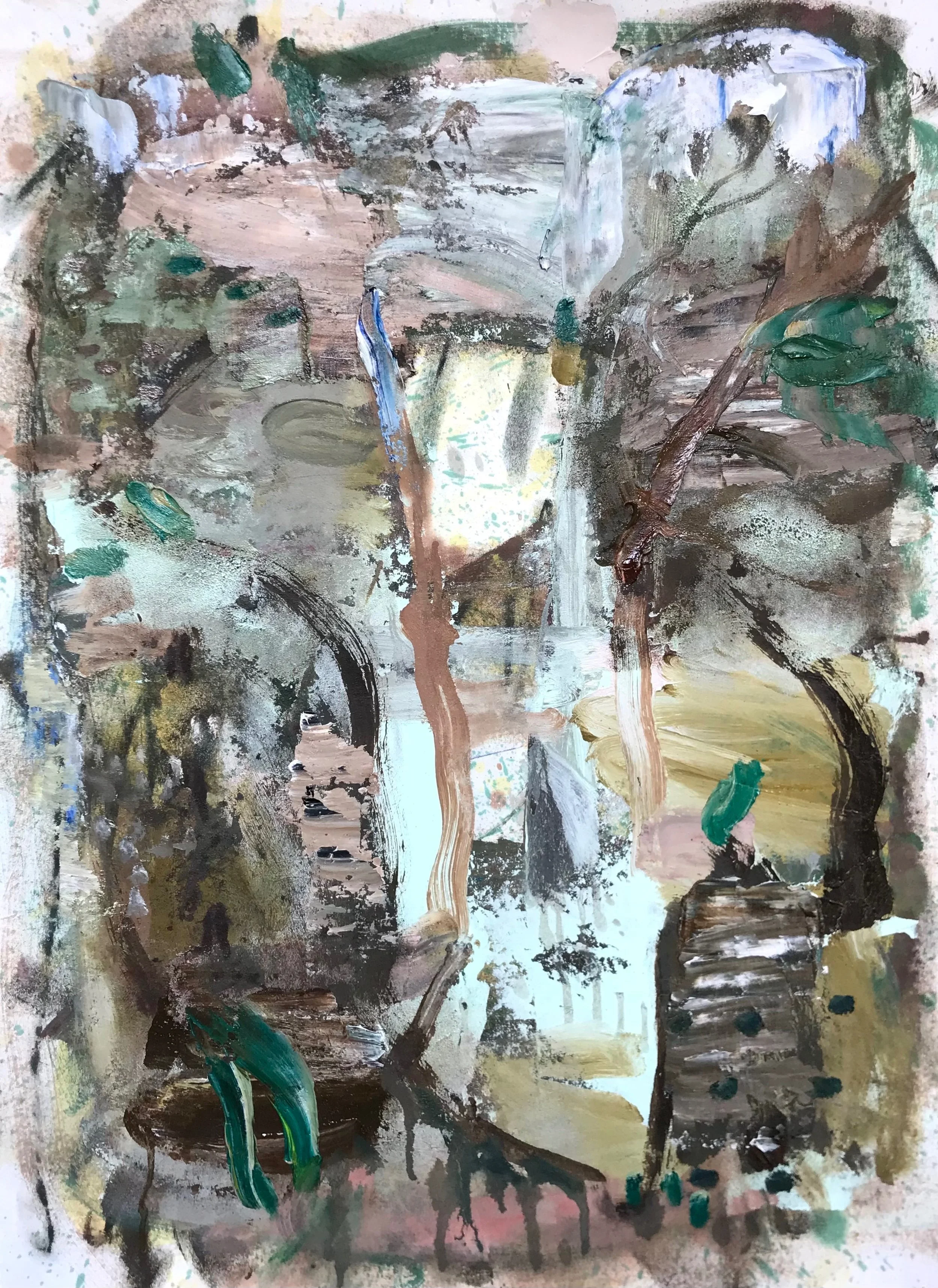   Small Painting 243C , oil on Evolon paper, 30”H X 22”W (2023) 