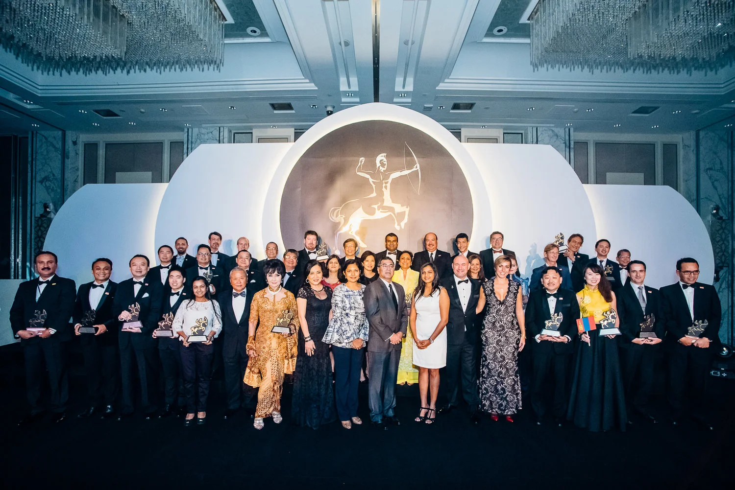 Forty-four Asians celebrating at Asia Corporate Excellence & Sustainability Awards 2016.