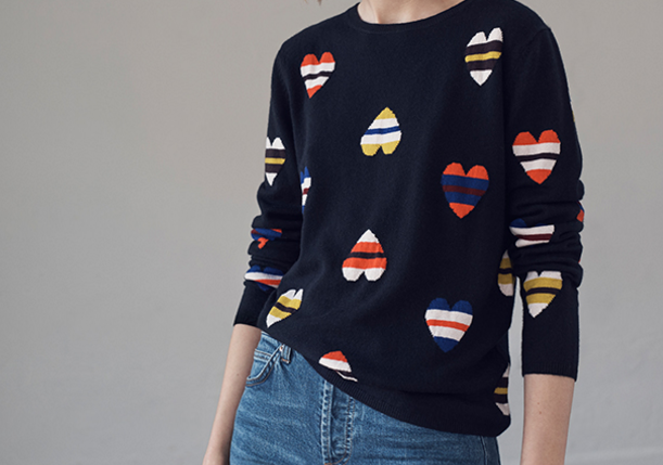 Chinti and Parker produces its clothing in specific factories to strategically offset carbon emissions. The brand, known for its high-end, high-quality cashmere, is a staple in fashion icon Alexa Chung's wardrobe.