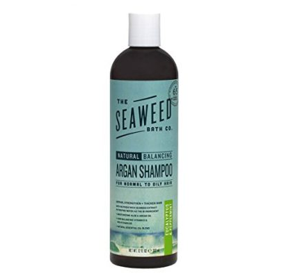 This shampoos first ingredient is pure seaweed extract! This natural sea shampoo also contains NaPCA amino acids, argon oil and aloe, making it amazing for dry and damaged hair!