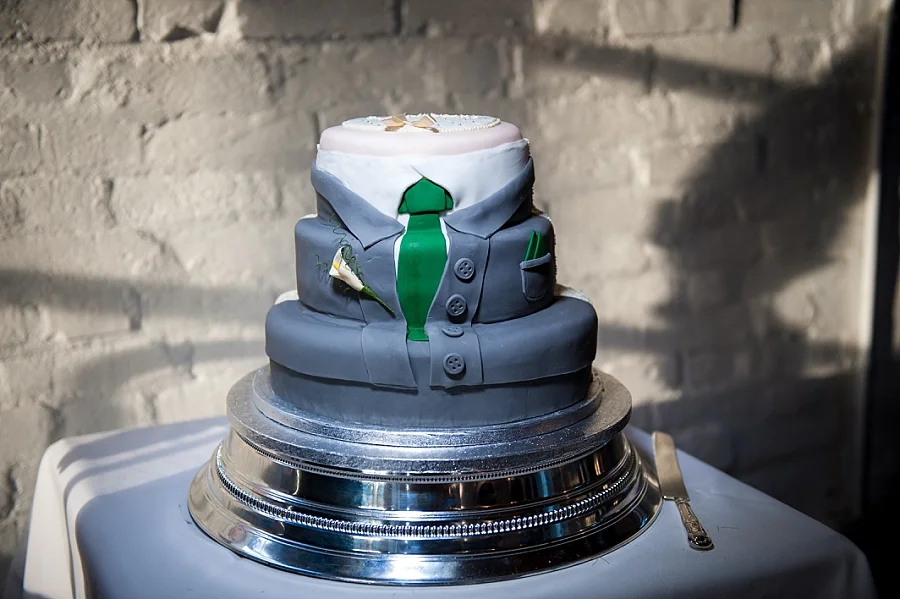 shirt and tie wedding cake