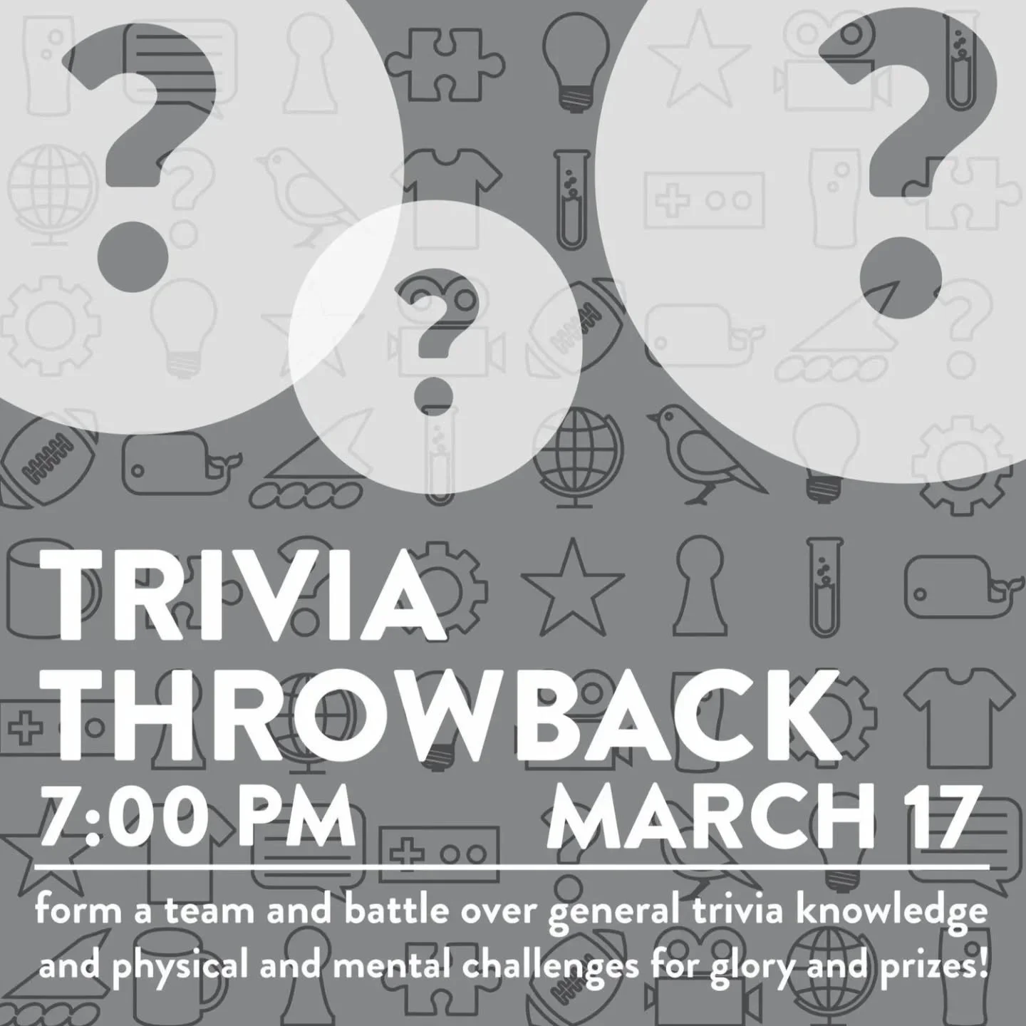 Do you remember when Tabletop Trivia was every week? Well that&rsquo;s not happening, but you know what is? A one day trivia throwback!  Crazy questions, pop culture references,  physical challenges, National Treasures, and rad prizes! Sure, it&rsquo