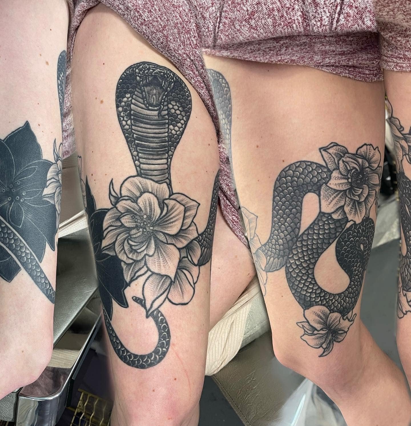 Waterproof Temporary Tattoo Sticker Snake Lotus Flowers Female Makeup  Sketch Sexy Flash Tattoos Wrist Leg Fake Tatto Women Men - AliExpress
