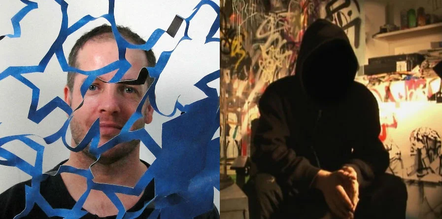 Left: Eric Wall. Cultural Bandwidth Co-Founder. Host of By The Way: A Contemporary Art News Podcast. Right: Possible photo of Ando. Cultural Bandwidth Co-Founder. Host of The Undergang Armchair