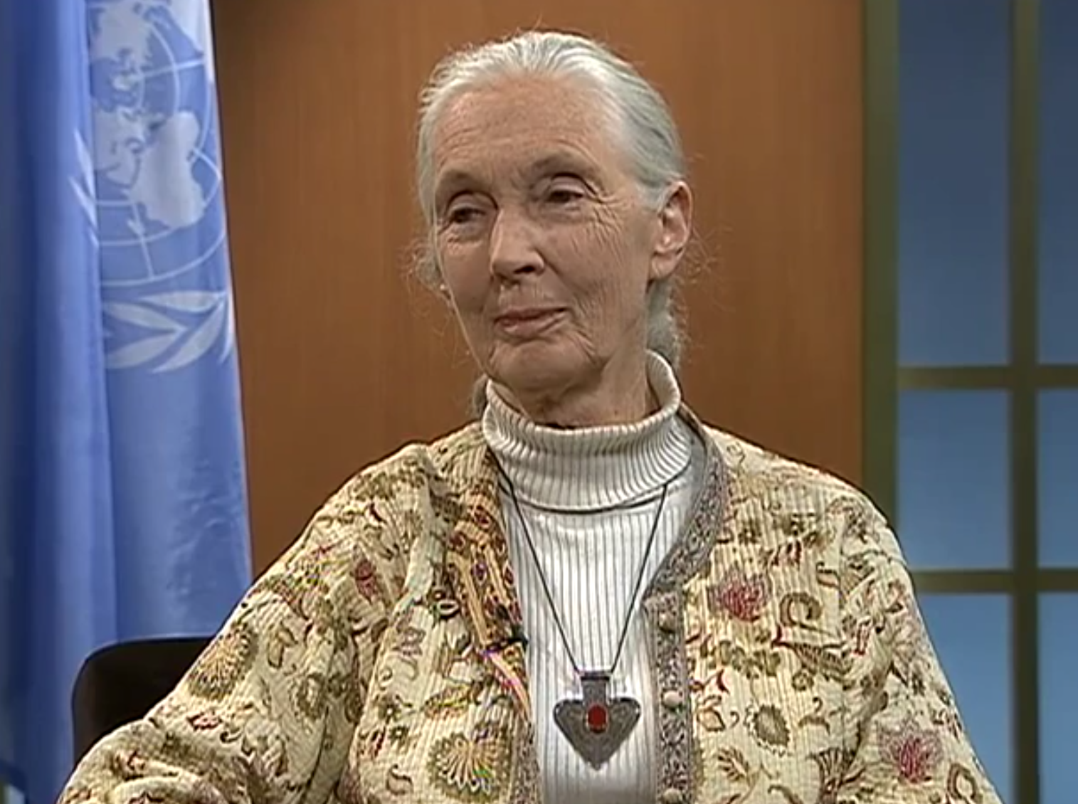 Jane Goodall, Ishmael Beah, and Carol Bellamy on GCTV with Bill Miller