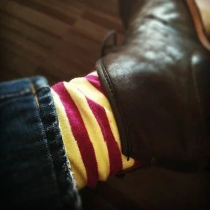 I’ve taken some crap from co-workers for my loud sock choices lately. So it was nice to see this piece in a recent NY Times style article .
In a land where the uniform — jeans, hoodies and flip-flops — is purposefully nonchalant, and where no one would be caught dead in a tie, wearing flashy socks is more than an expression of your personality. It signals that you are part of the in crowd. It’s like a secret handshake for those who have arrived, and for those who want to.
In case you’re wondering (and you probably aren’t), my go-to brand is Happy Socks . You can find them at Uniform , in Boston’s South End.