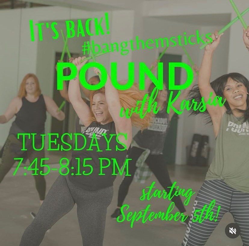 ARE YOU READY FOR THE 1ST POUND SEPTEMBER 5th??? WE ARE!

15 spots available! 
Drop yourself into class at volumedance.com.