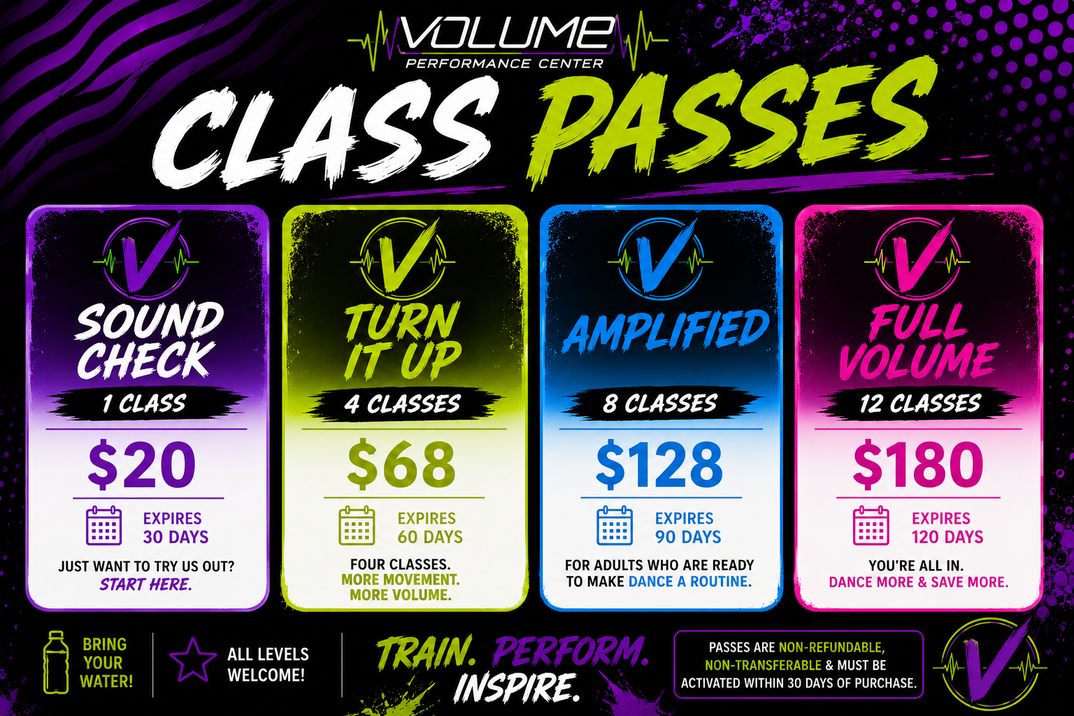 Purchase A Class Pass or a Class Pass Package