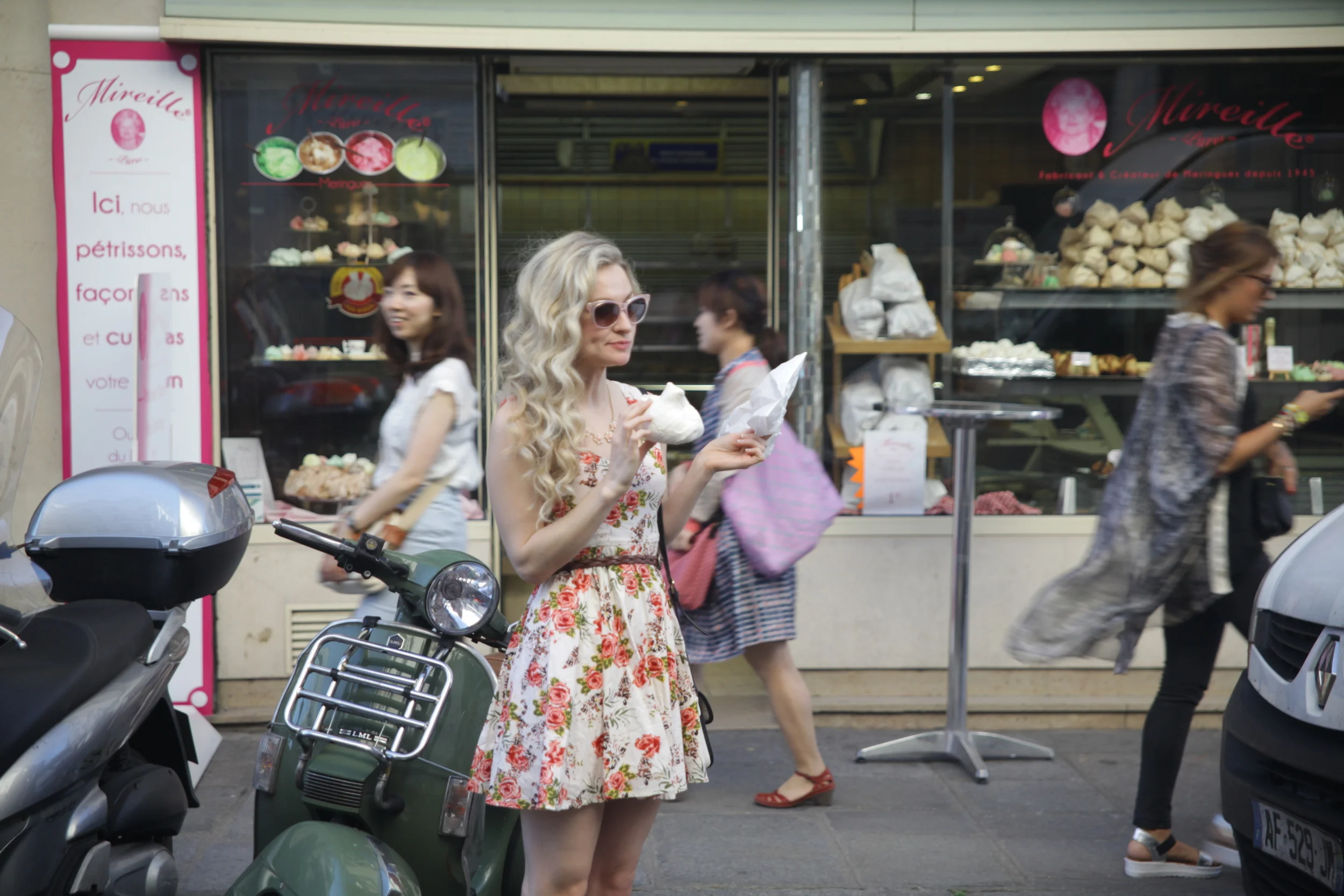 eating a giant meringue!