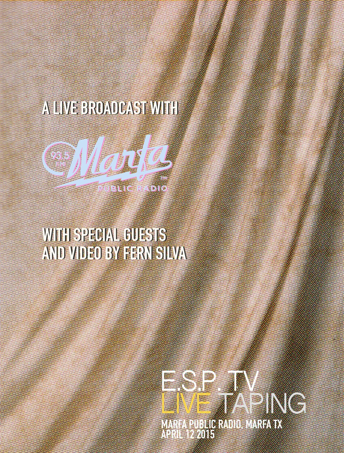 April 12: Marfa Public Radio, Marfa, TX