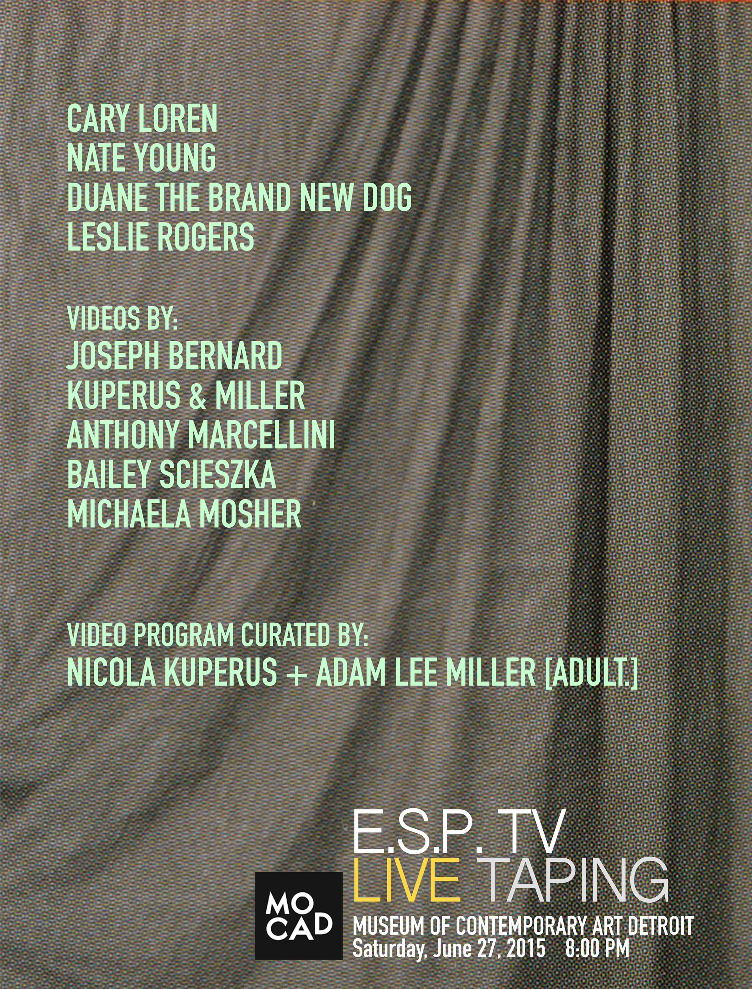 June 27: Museum of Contemporary Art Detroit (MoCAD), Detroit, MI