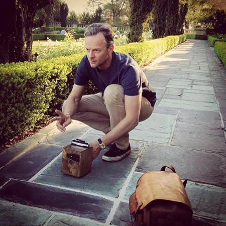 With one of my beloved pinhole cameras on location in Los Angeles