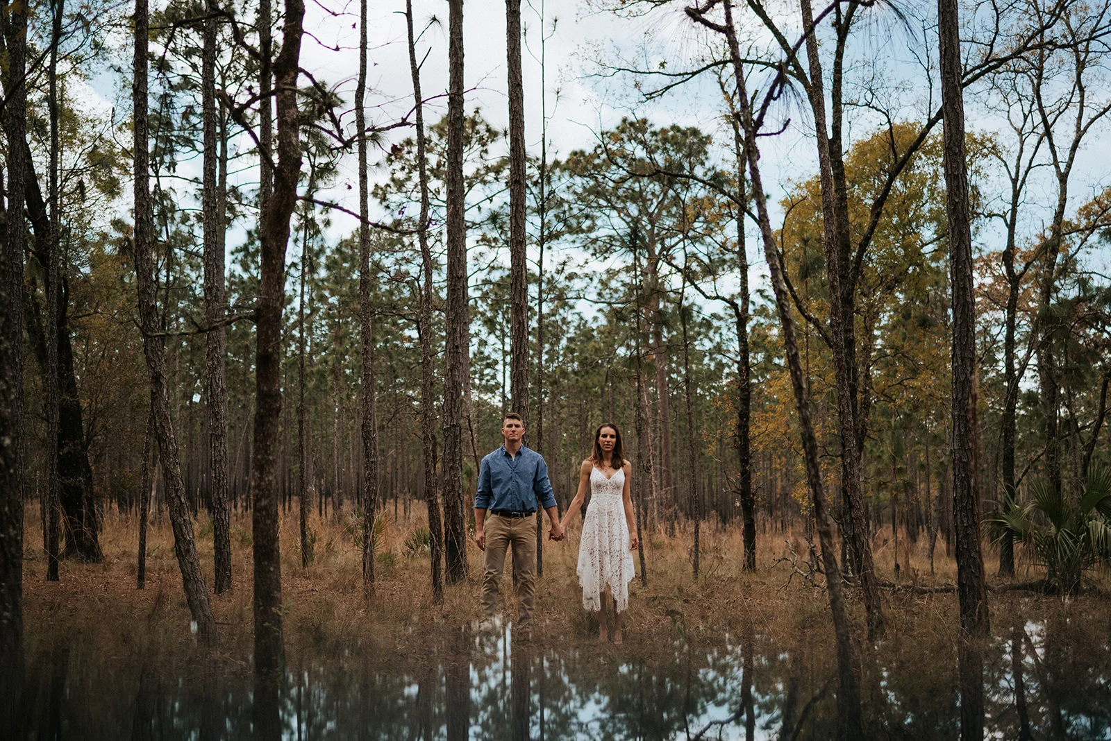 Orlando Engagement session at Wekiva Springs State Park, oak and iron photography