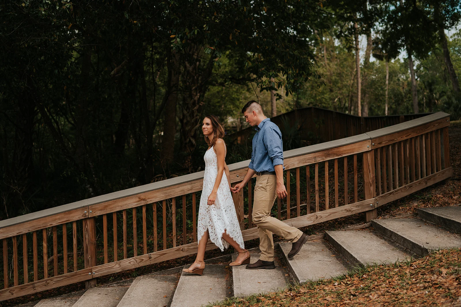 Orlando Engagement session at Wekiva Springs State Park, oak and iron photography