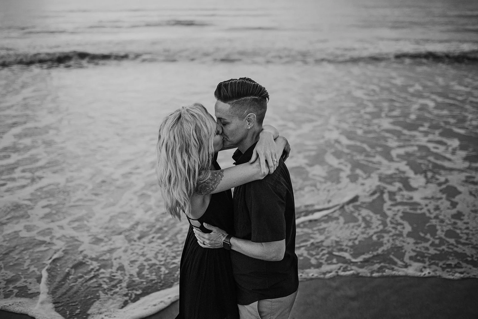 downtown cocoa beach florida engagement photos