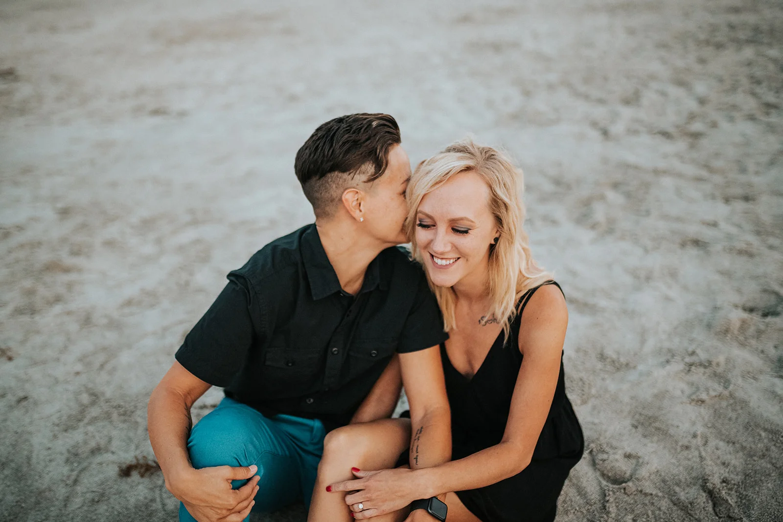 downtown cocoa beach florida engagement photos