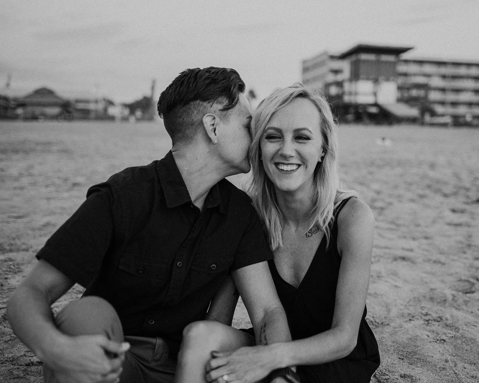 downtown cocoa beach florida engagement photos