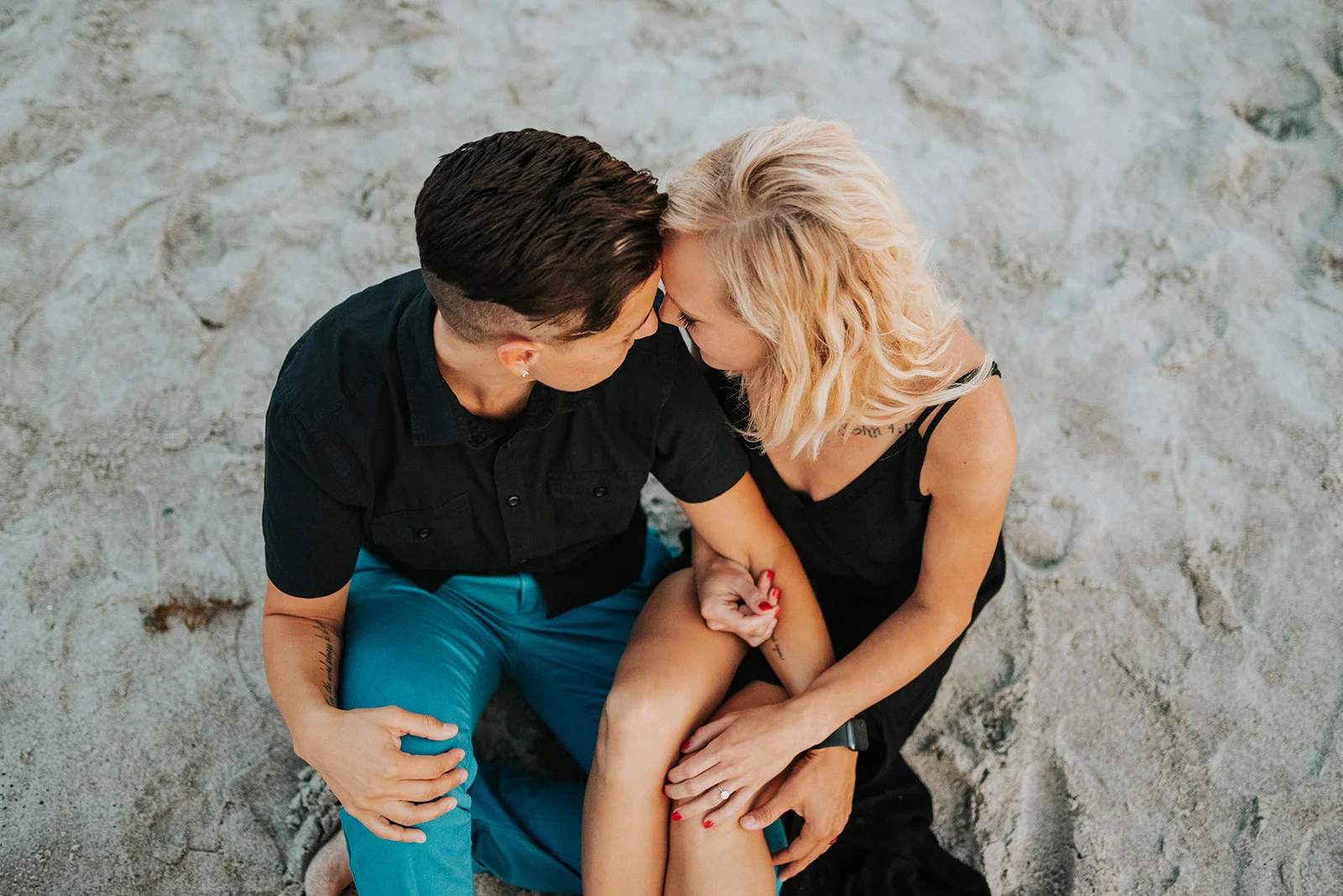 downtown cocoa beach florida same sex engagement photos