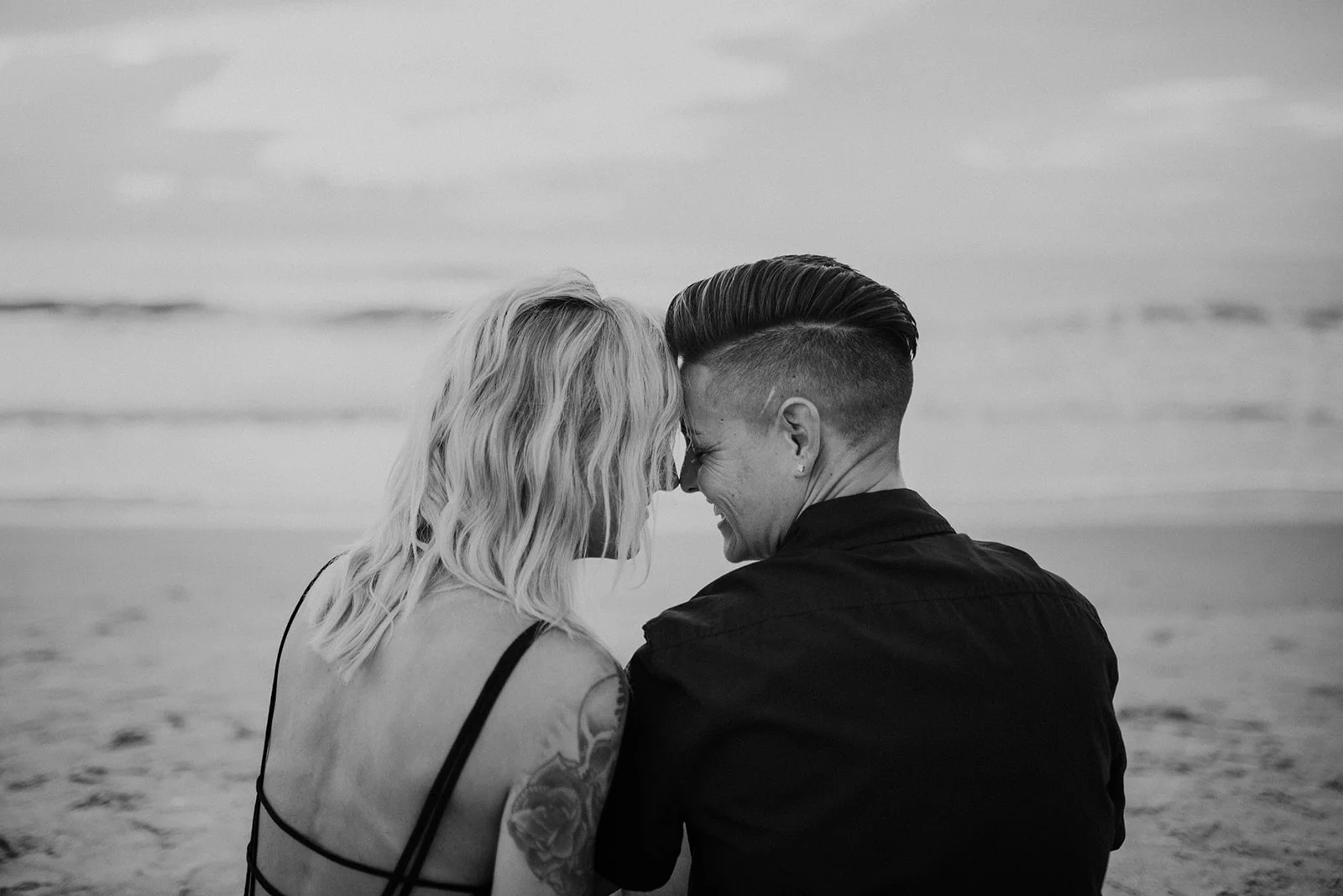 downtown cocoa beach florida same sex engagement photos