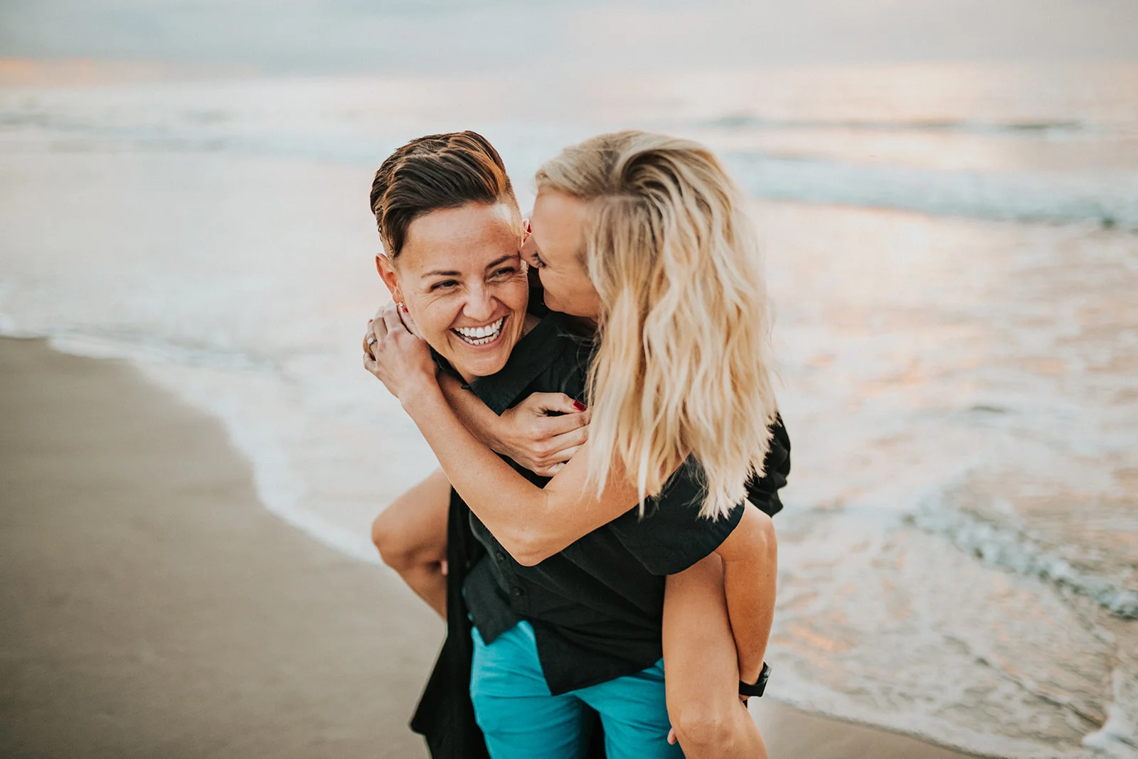 downtown cocoa beach florida same sex engagement photos