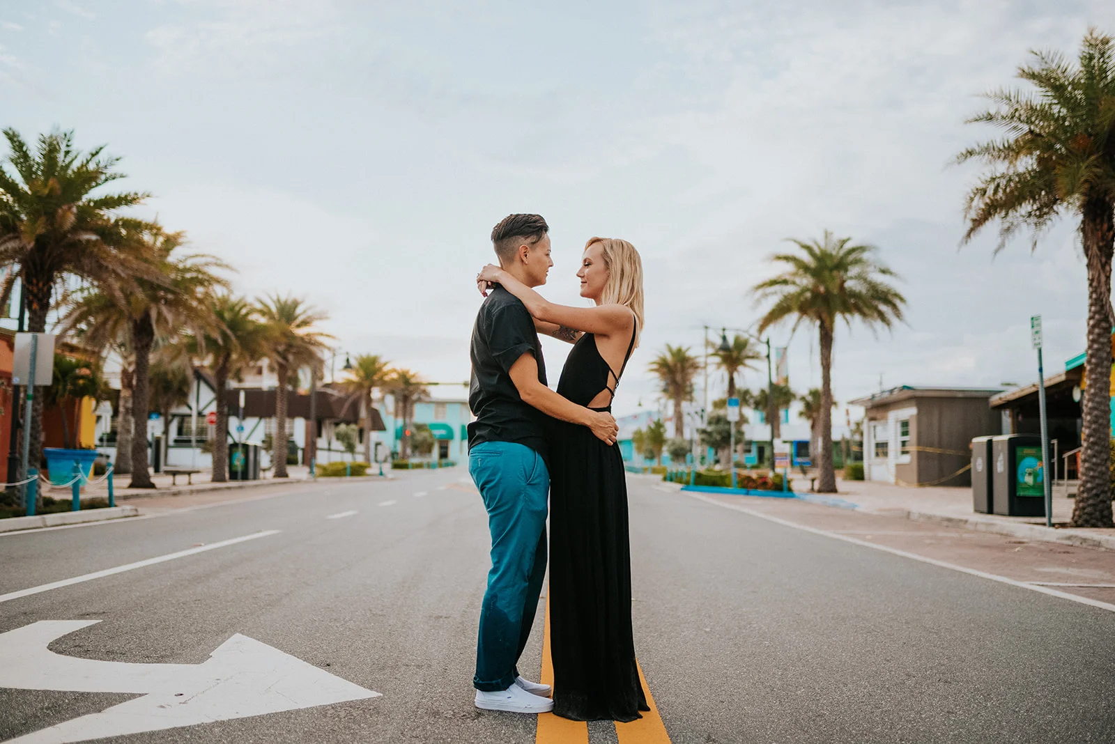 downtown cocoa beach florida same sex engagement photos