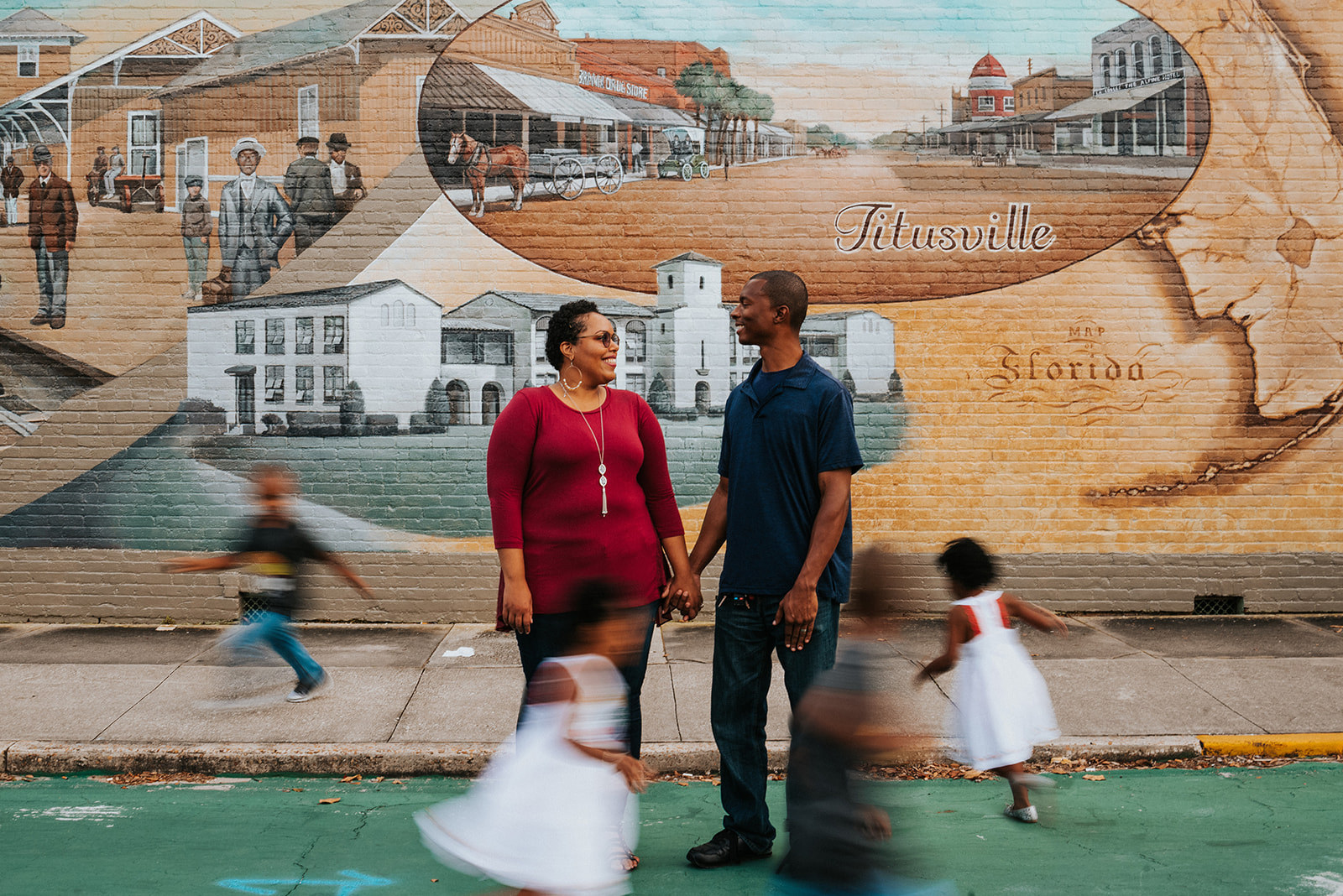 downtown titusville florida family photos