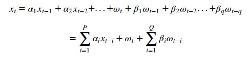 arma(p, q) equation