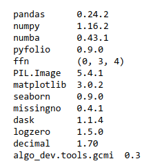  Package Import versions 