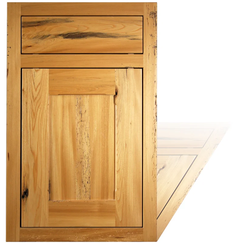 Reclaimed Character Elm finished with catalyzed conversion varnish