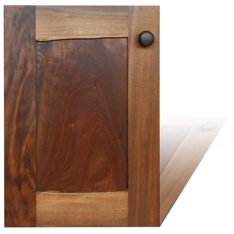Claro Walnut with live edge rails.