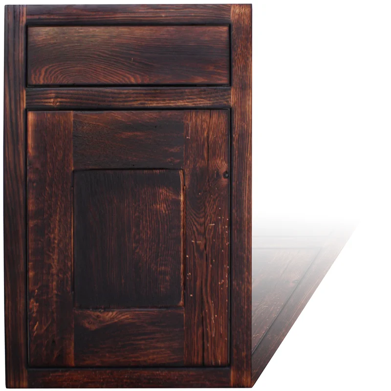 Toasted Oak custom finish applied to reclaimed oak.