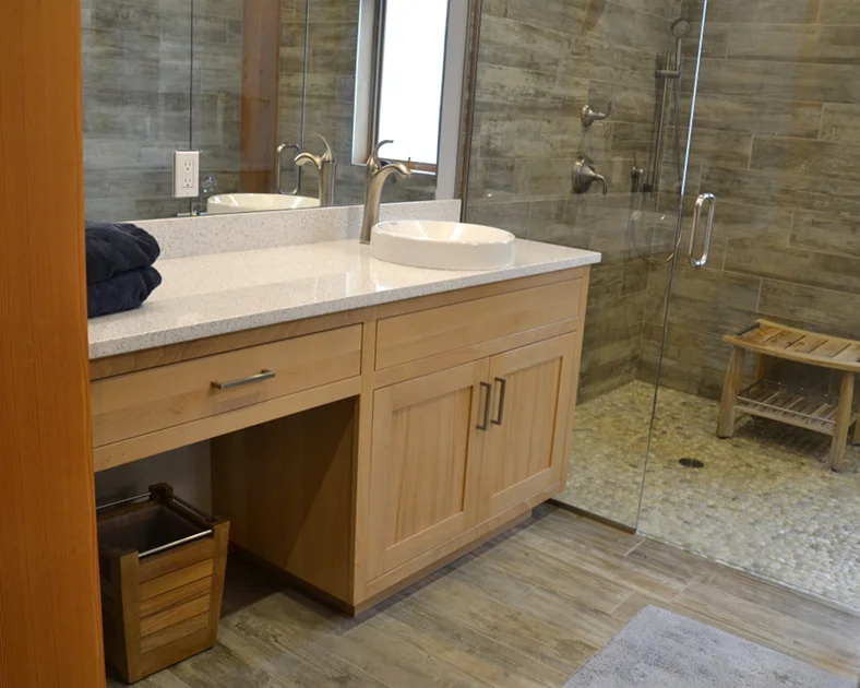Reclaimed American Gothic Beech Bathroom Cabinetry